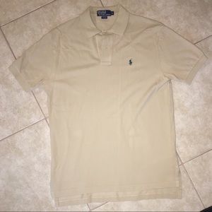 short sleeve polo ralph lauren tan